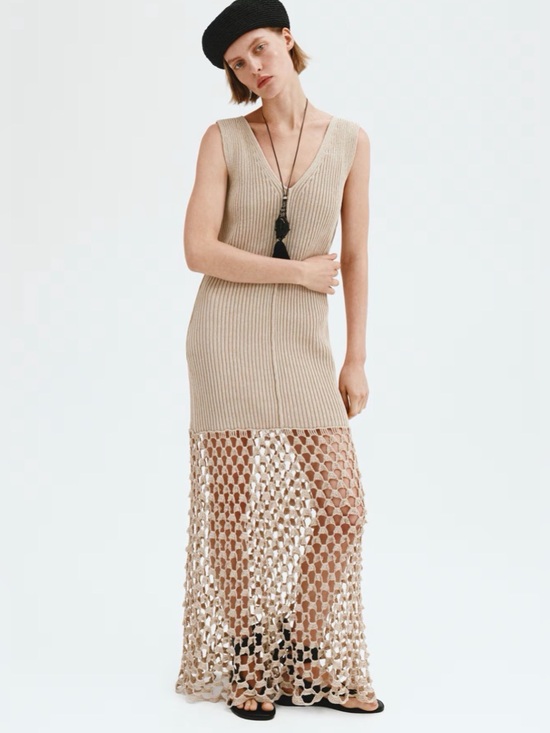 H&M Dresses & Skirts - H&M WOMEN’s Rib Knit Tie Back DRESS Size Large NWT
